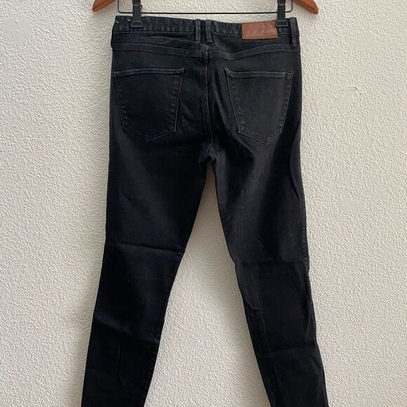 Madewell Skinny Skinny Ankle Black Wash Jeans 26 Mid-Rise - Picture 2 of 6